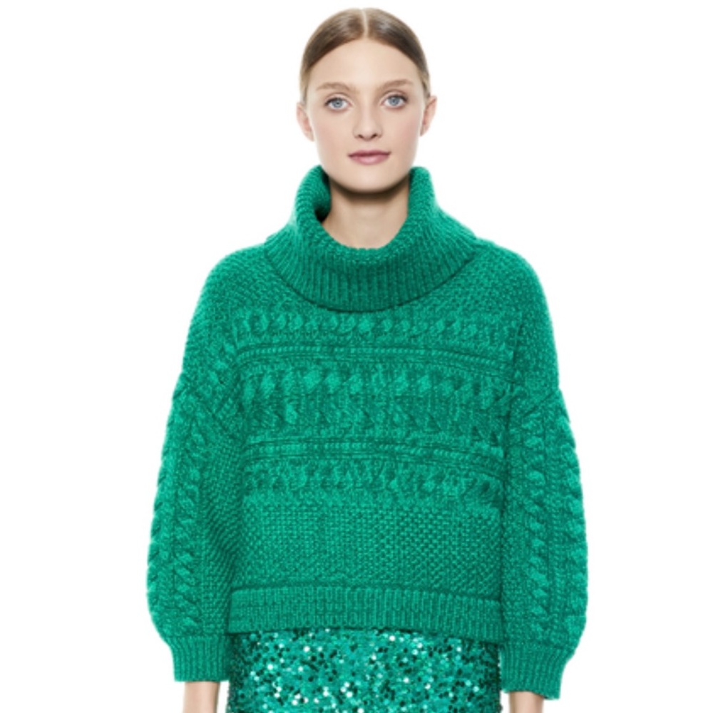 FRANCINE CABLEKNIT TURTLENECK by Alice + Olivia